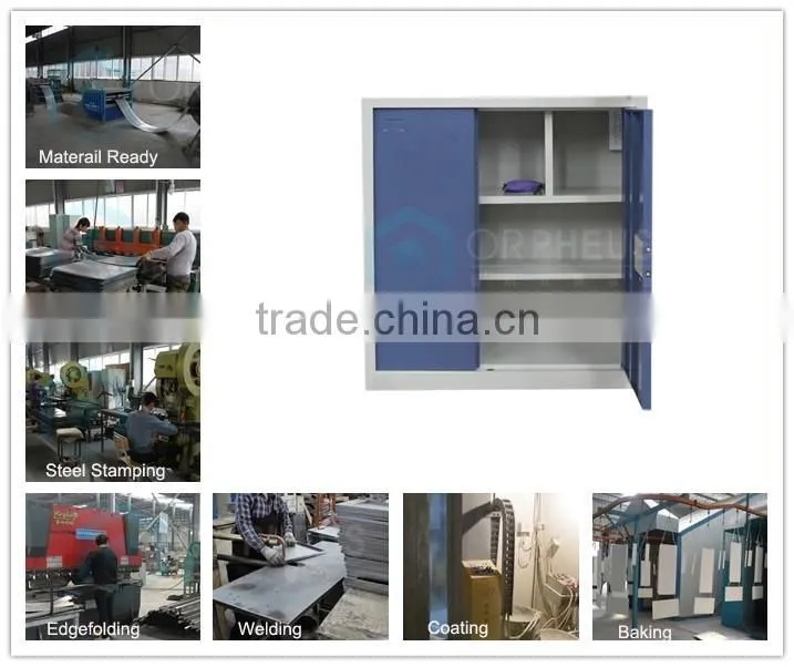 Commercial furniture custom style swing 2 door office small cupboard