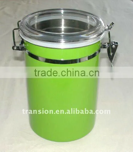 Stainless steel canister set colorful