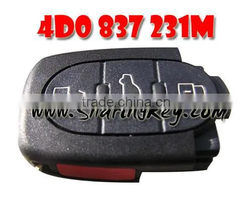 High quality 3 Button With Panic Remote Control(4D0837231M) for Aud