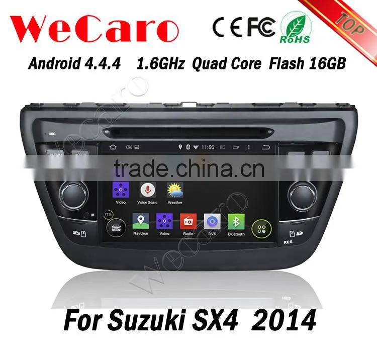 Wecaro WC-SU7058 7" Android 4.4.4 WIFI 3G touch screen car radio gps for suzuki sx4 2014 with dvd player bluetooth TV