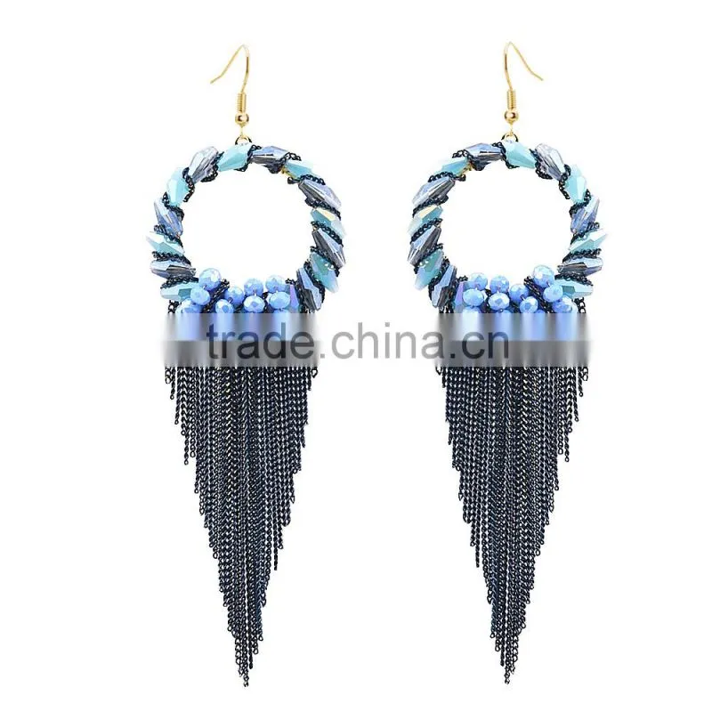 2015 new style fashion long earrings cheap earrings,long tassel earring