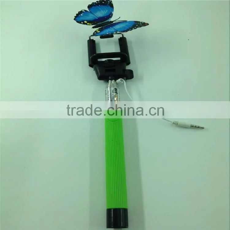 Hot sale guangzhou factory wired wholesale selfie stick fashion new design mini monopod selfie stick for 2016