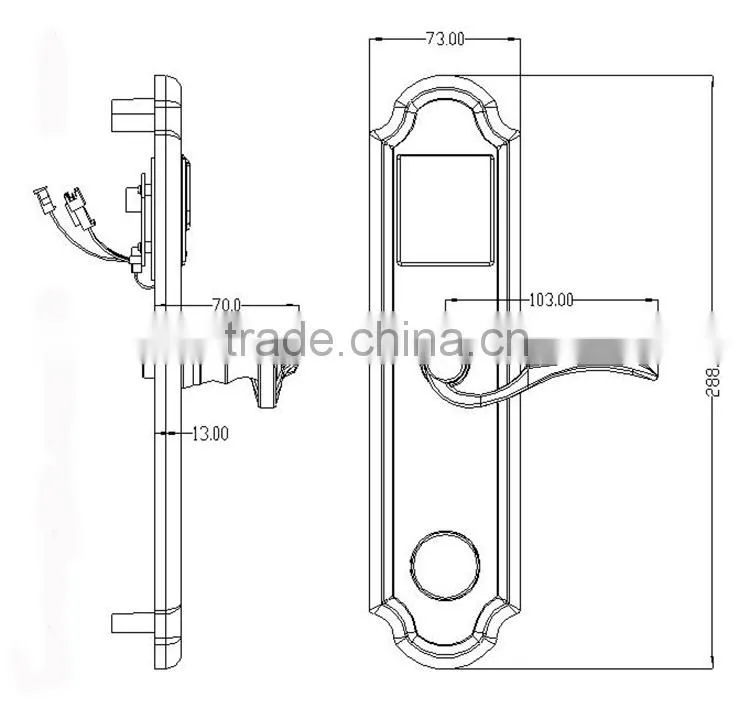 2015 New Zinc Alloy security digital smart lever lock