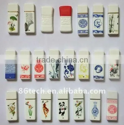 China style christmas gift usb ceramic usb flash drive 2.0
