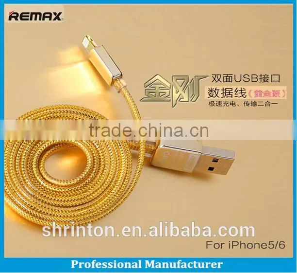 Remax TPE copper core 2.1A 100cm data and charge gold kingkong micro usb cable