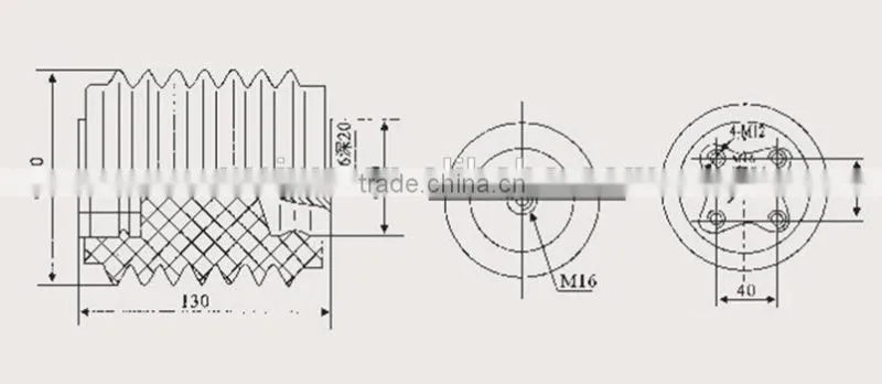Red electrical epoxy cast resin insulators