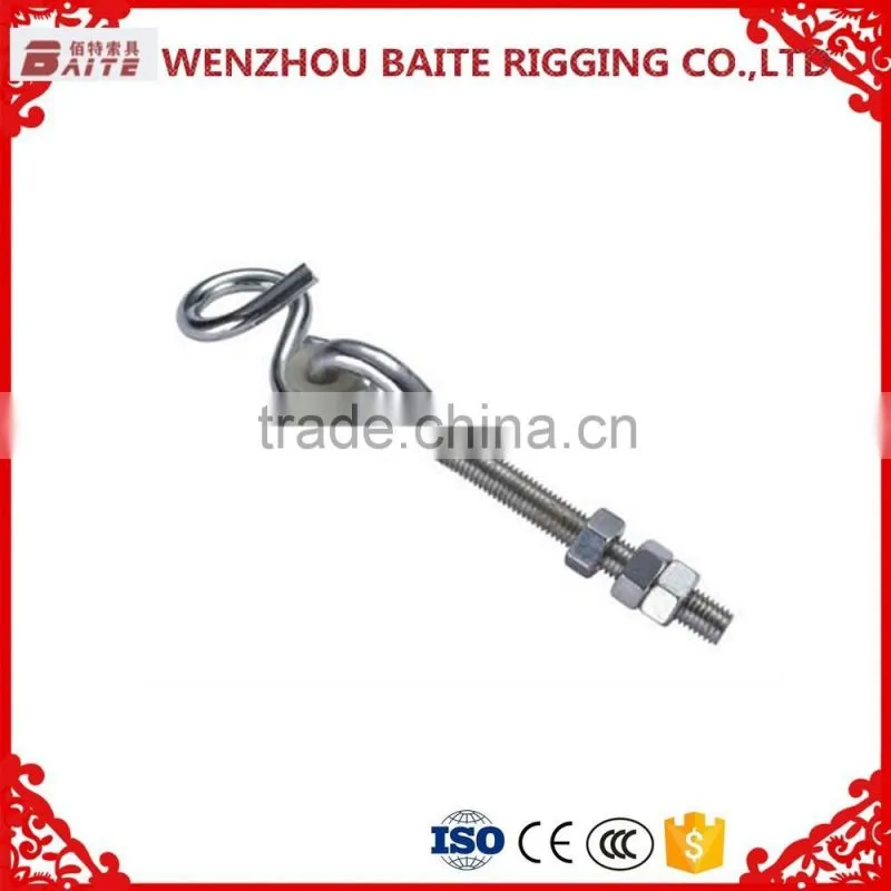 New China Products For Sale Stainless Steel Aisi 316 304 Swing Hook With Bolt&3 Nuts Hardware Carabiner Manufacture
