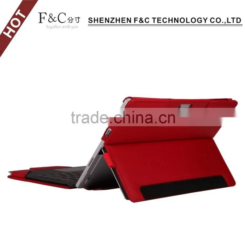 China Cheap PU Leather Tablet Light Up Book Style Cover For Surface Pro 4 Wholesale