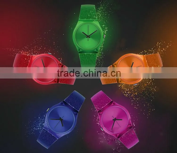 The neon color with rubber band hot sales caswstch series watch