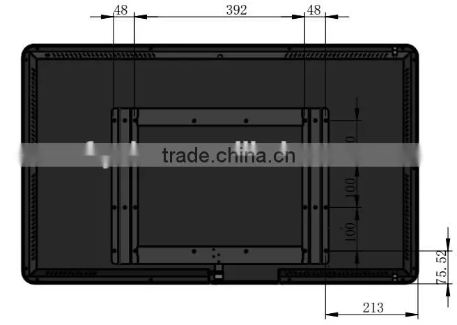 37 inch wall mounted single version remote control lcd ad