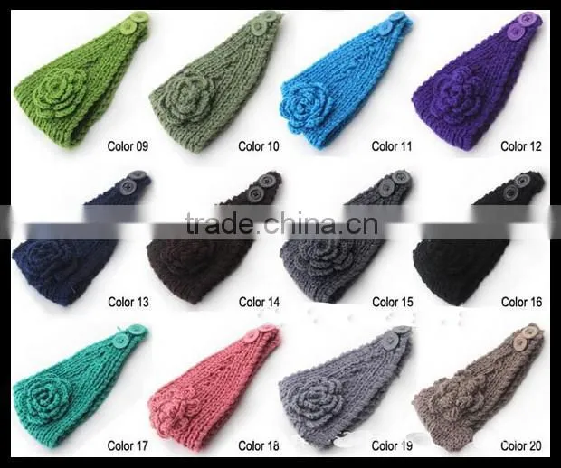 Knitted Headband, Bow Ear Warmer, Women's Fall Headband, Stocking Stuffer, For Her, Mini Knitted Bow Headband in multi color