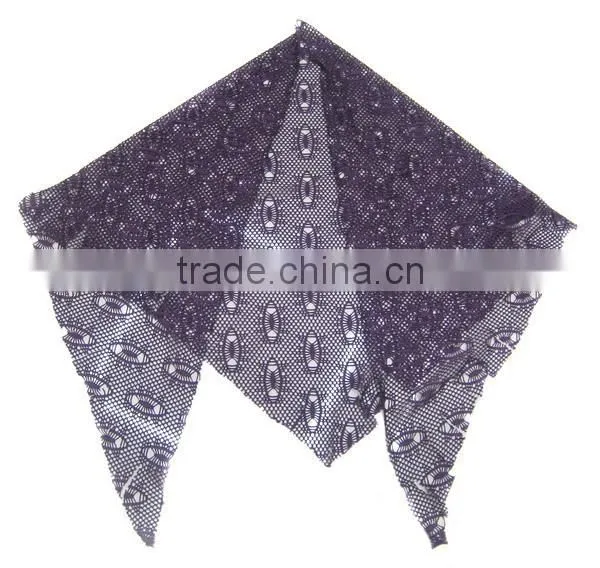 purple & red & yellow scarf black bowknot printed tassel scarf