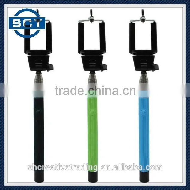 Foldable Selfie Stick Monopod Cable Take Pole Monopod Selfie Stick Extendable Monopod with Cable