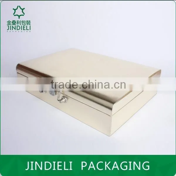 top sale beauty leather cosmetic box packaging with decorative handle