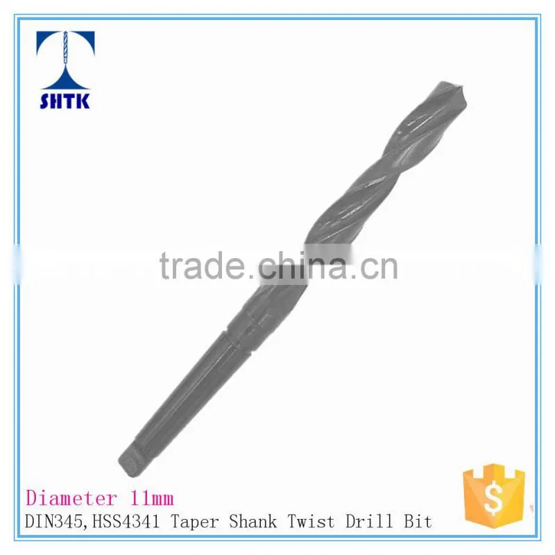 DIN345, tools drill bit, HSS 4341 Black Finished, Dia 11mm, hss taper shanks twist drill