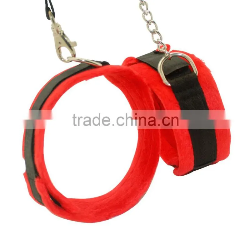 2015 new product sexy role play sex tools Paddle,whip, eye mask, cuffs,collar with leash - red passion line