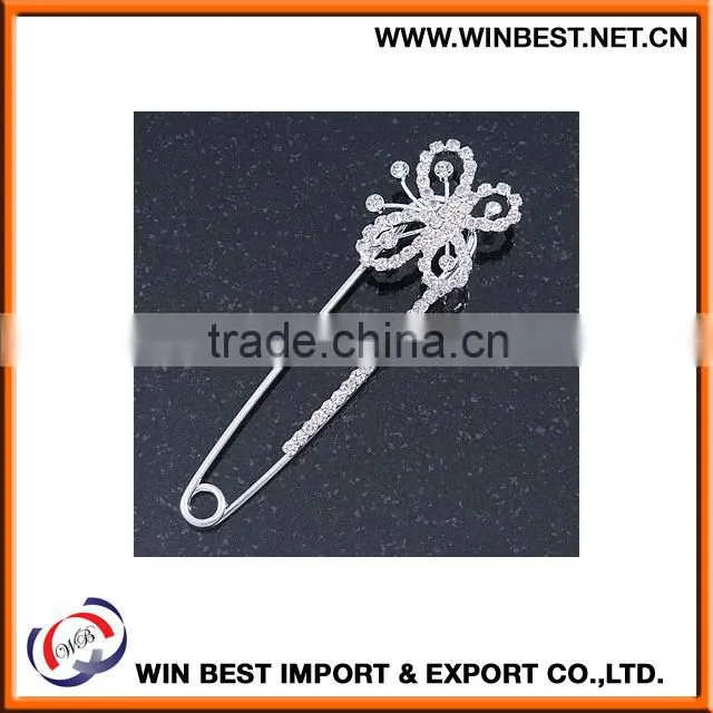 China wholesale costume jewellery trendy brooches, rhinestone pin for wedding