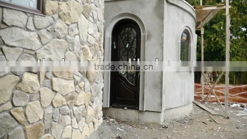 wrought iron wood door
