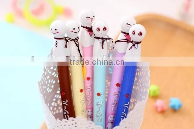 0.38mm Cute Expressions Snowman Gel Pen Ink Marker Pen School Office Supply Escolar Papelaria