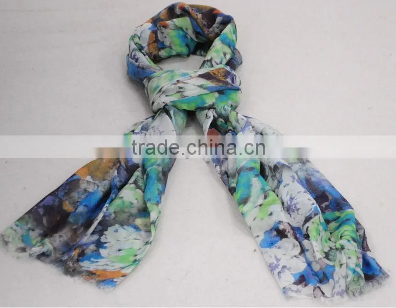thin wool scarf custom design top quality 100% thin wool scarf
