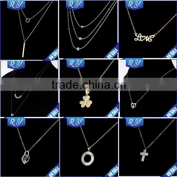Simple stainless steel chain necklace pendant necklace jewelry
