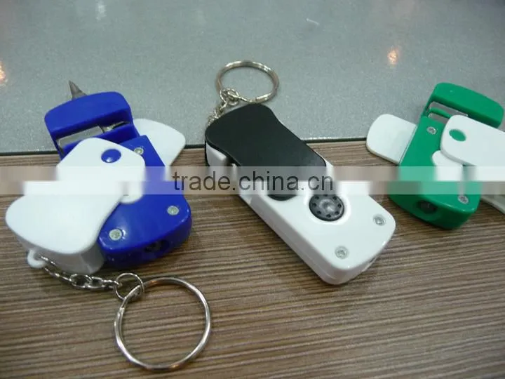 promotion useful keychain mini pocket tool kit with LED light