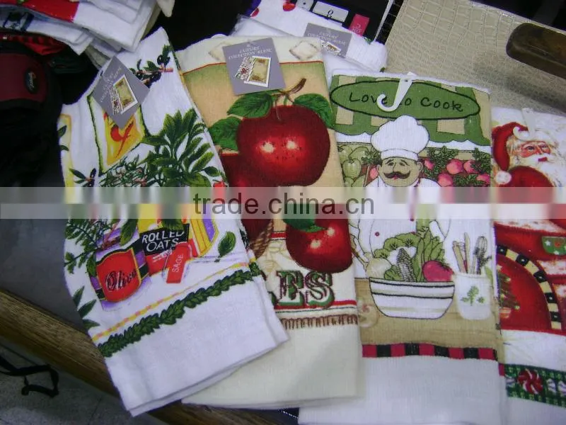 100% cotton reactive printing stock tea towel wholesales