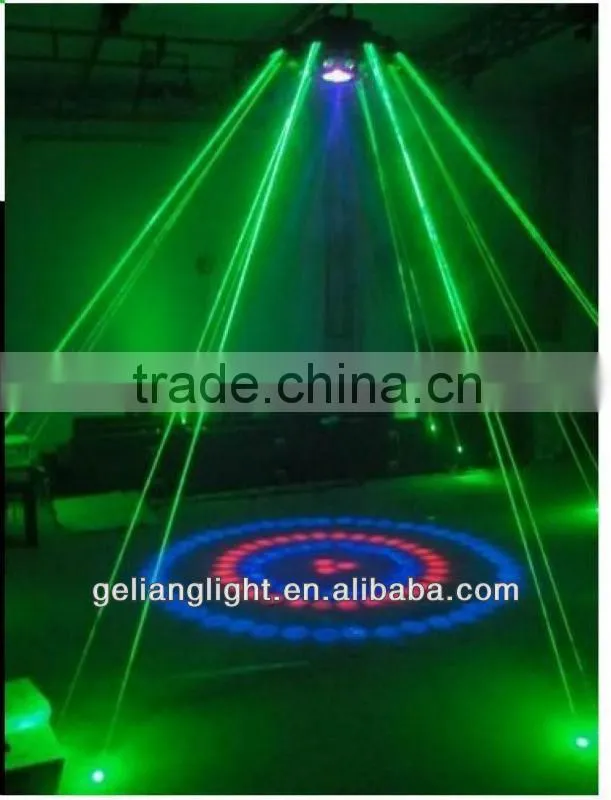 UFO eight heads LED green laser