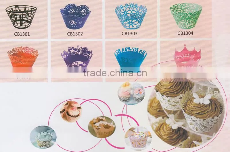 Laser cut cup cake wrapper paper doilies 4.5" round paper doily