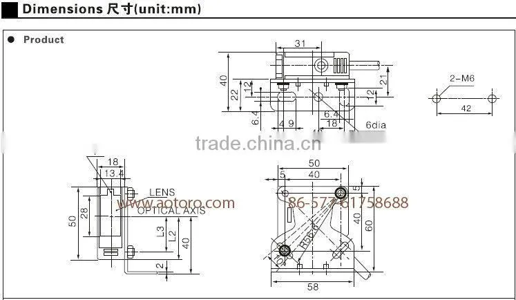 photocell light-control sensor EK50-DS30A2 diffuse photoelectric switch sensor china manufacturer