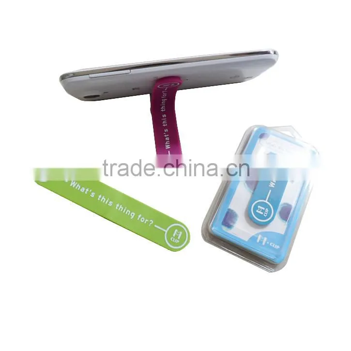 Portable Strong Magnetic smart phone stand cable organizer silicone memo clip