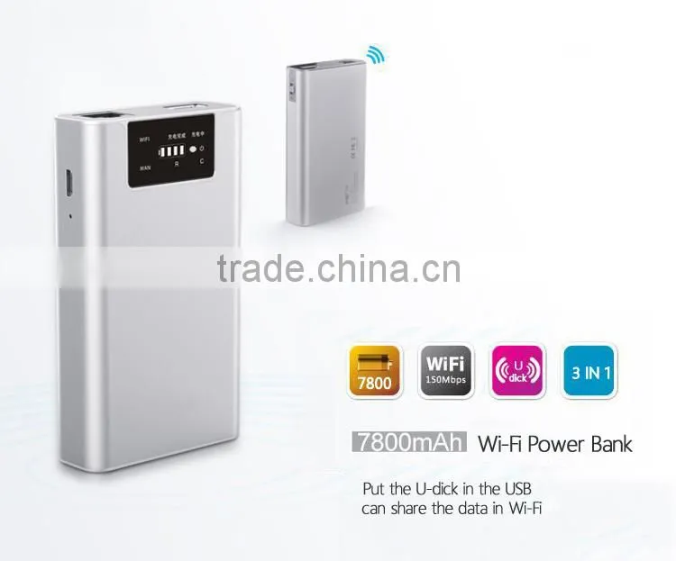 Heykas 7800mah multi-use power bank with wifi function