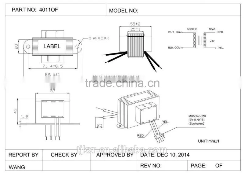 With 2-year product warranty, UL, CUL, CE approved, 120V ac 24V ac 40VA class 2 transformer