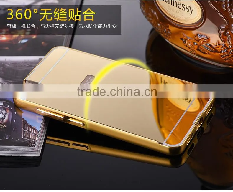 Metal Aluminum Bumper Cover Mirror Cell Phone Case For Huawei Honor 7i