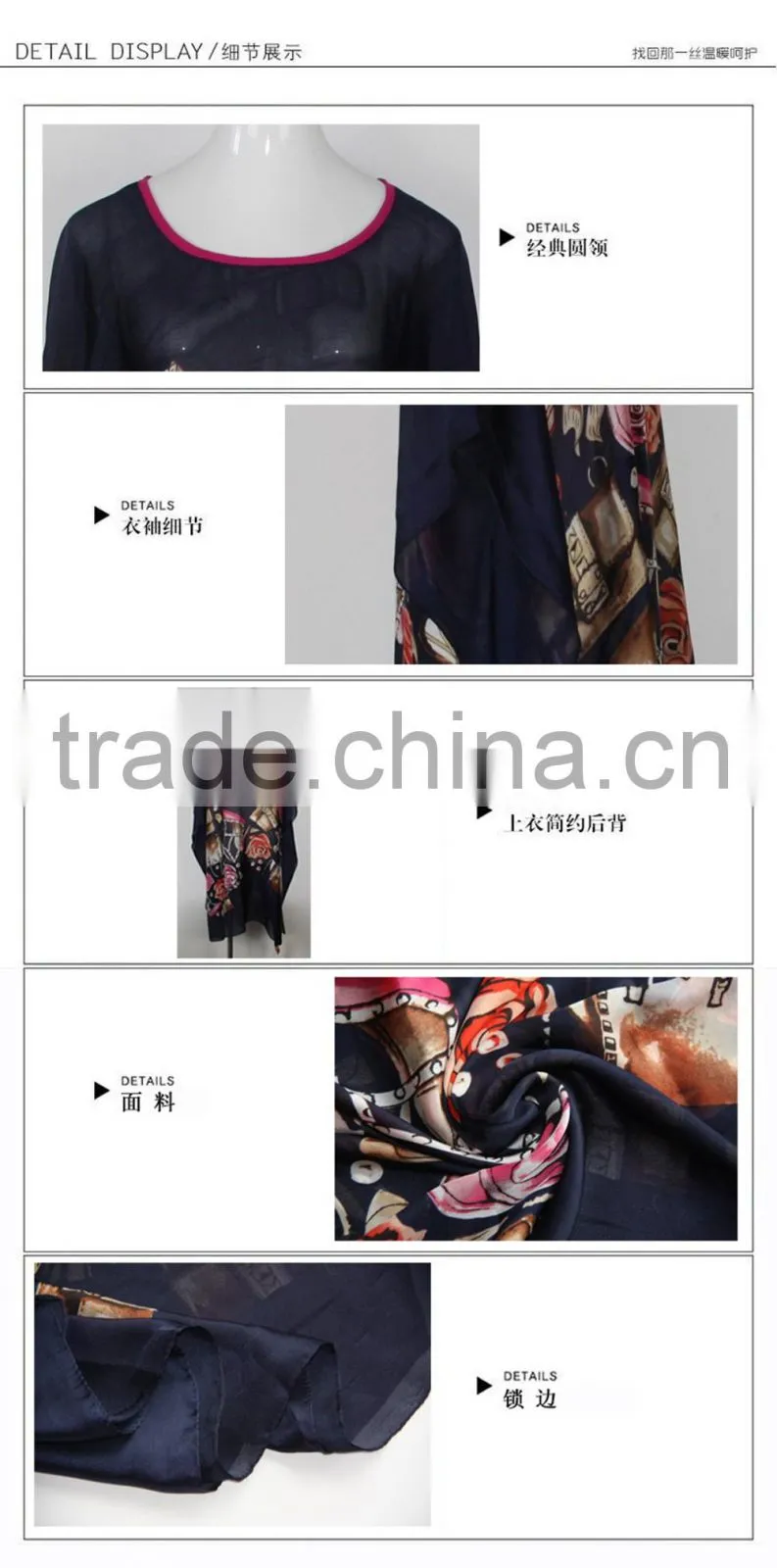 2015 New arrival European Style Women Dress Summer New Design Printing floral Chiffon Dress
