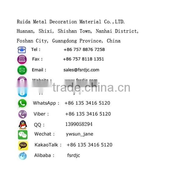 RUIDA High Quality Stainless Steel Ceramic Listello Trim for Wall Decoration