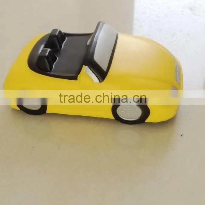 yellow roadster foam toys promotional stress toys