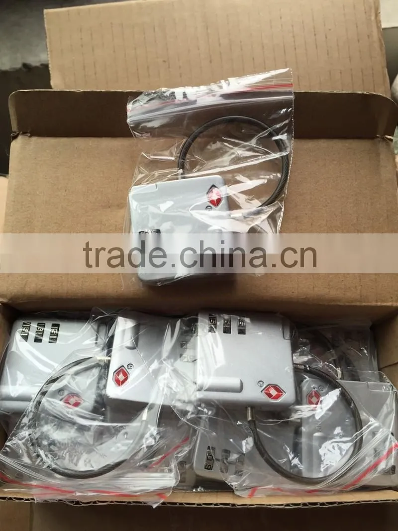 TSA529 3 Dial wholesale travel Zinc alloy TSA luggage lock