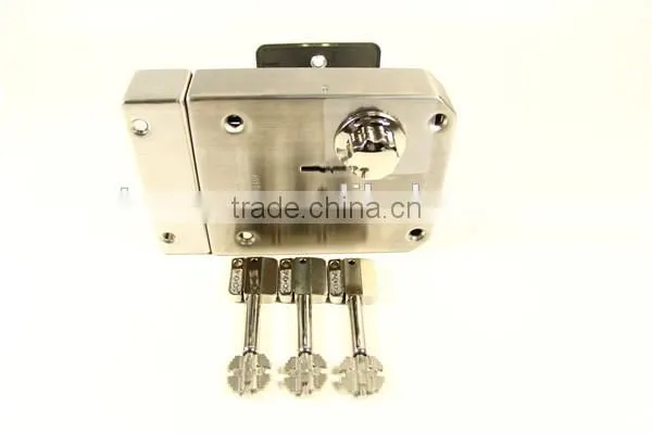 2016 New Designs Security Door Lock ,Stainless Steel Rim Lock