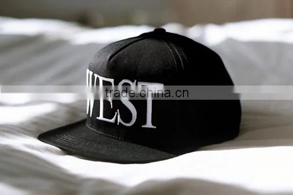 big letters embroidery 5 panel for wholesale attractive flat brim hats