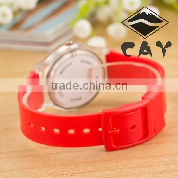 Stock! Newest Deisgn Hot Sale Younth High Quality Fashion Simple Star Transparent Plastic Kid Wrist Watch