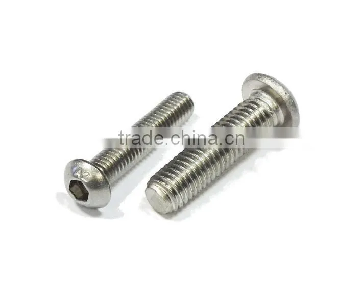 A2 Stainless Steel Full Threaded Hexagon Button Head Socket Machine Screw