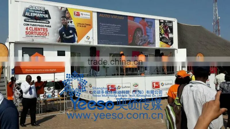 YEESO Mobile LED, Mobile LED Advertising stage container C40for Outdoor Publicity and advertisement!