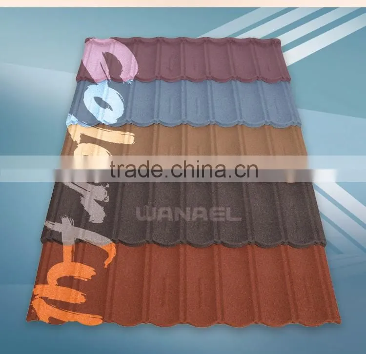 Roof tiles new french style hot selling colorful stone coated
