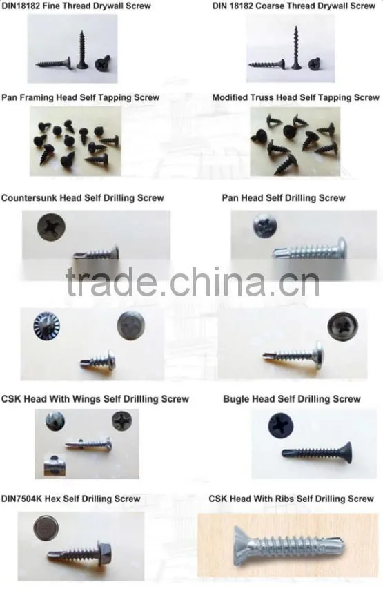 Steel profiles screw -DIN18182 Fine Thread Drywall Screw