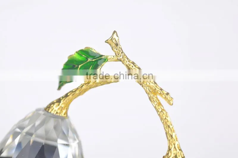 Car decoration k9 glass wedding favor pineapple with basecrystal pineapple ornament