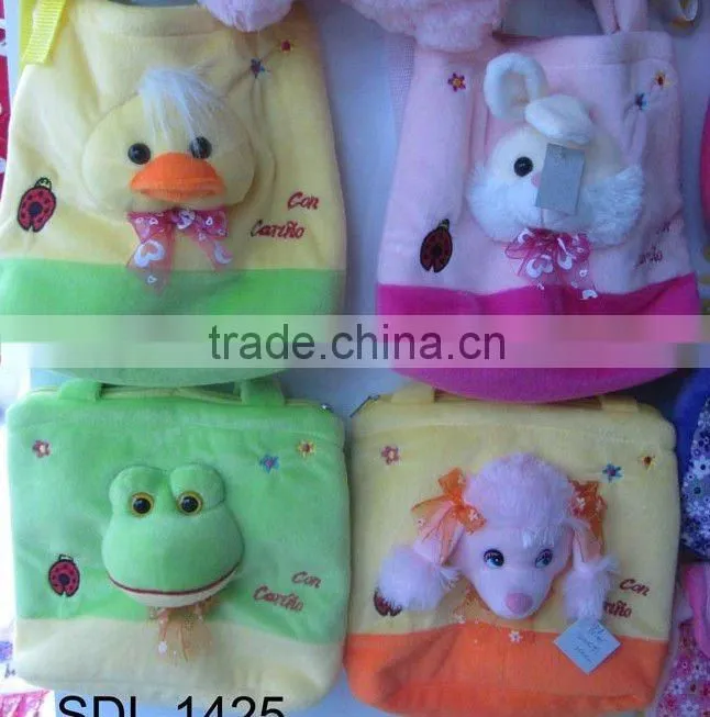 Cute monkey Shape customized Plush Animal Backpack for Little Girl/boy