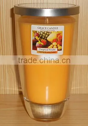 glass jar scented candle for wedding party or house decoration