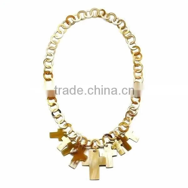 Best selling eco-friendly handmade nice brown buffalo horn necklace jewelry Viet Nam,