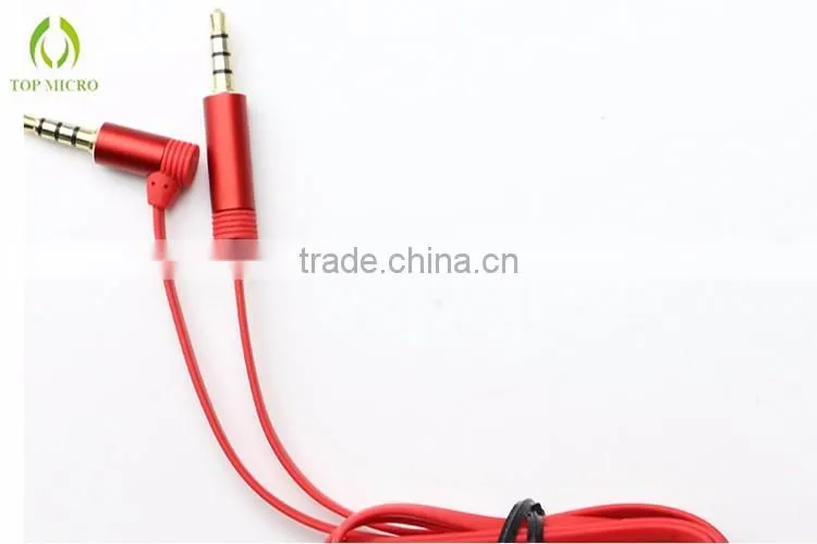 2016 Wholesale Stereo Aux Flat Cable High Grade 3.5mm Audio Link Cable